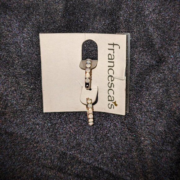Francesca's 3 Pairs of Earrings Hoops and Studs NWT - Picture 3 of 6